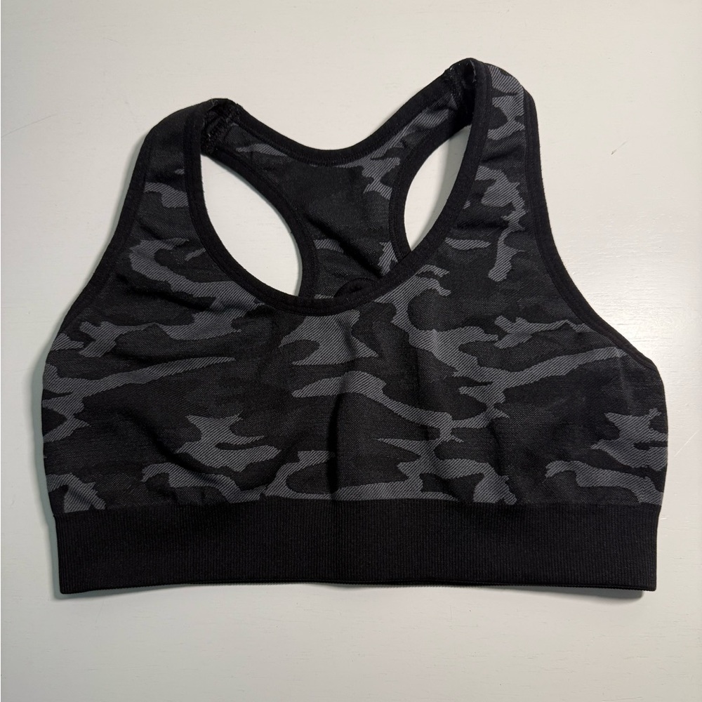 Soul by SoulCycle Black Camo Sports Bra
